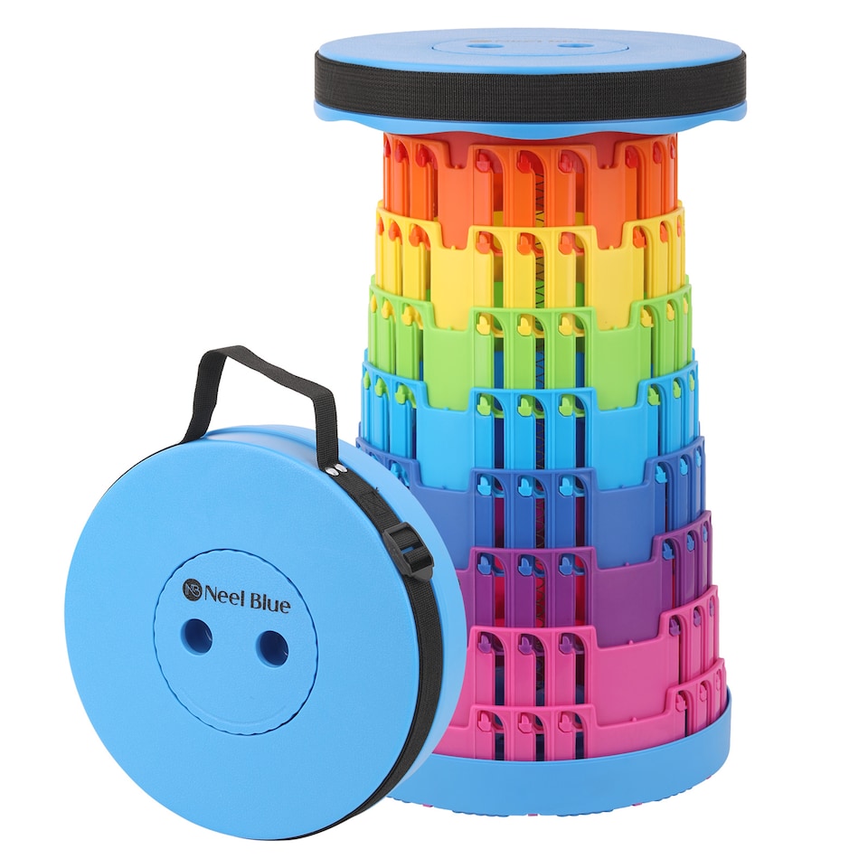 image 1 of Trimming Shop Portable Folding Stool, Telescopic Collapsible Stool