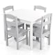 image 5 of COSTWAY Kids Table and 4 Chairs Set for Toddlers Grey