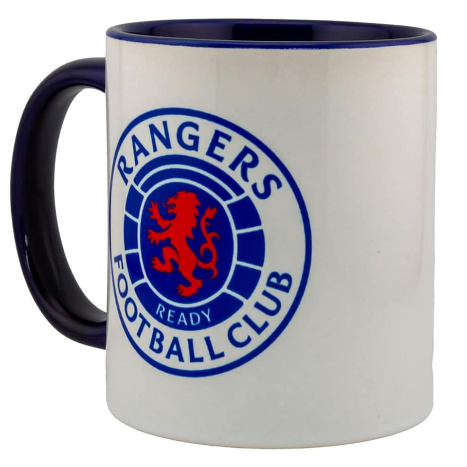 Rangers FC Crest Mug - White/Blue/Red - One Size