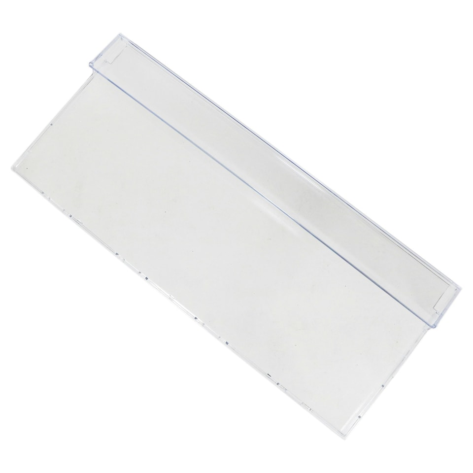 image 1 of Beko Freezer Drawer Front Basket Handle Cover 445mm x 190mm Clear