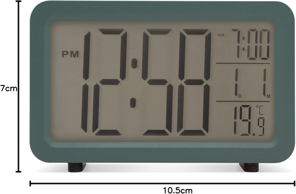 image 1 of Acctim Harley Superbrite Modern Digital Alarm Clock | Blue | Storm Blue