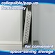 image 4 of Harbour Housewares 42L Collapsible Laundry Basket - Washing Clothes Storage Hamper Bin White | Grey