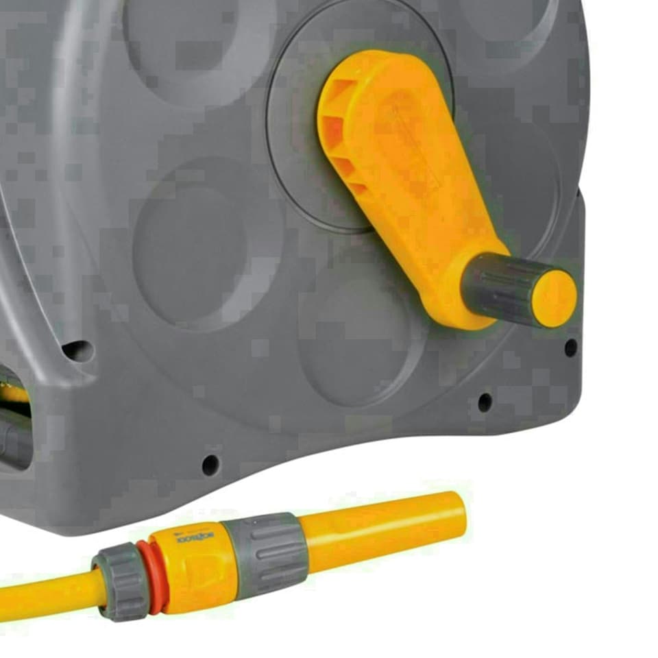 image 1 of Hozelock Compact Enclosed Reel 25m Garden Hose Pipe Watering Cleaning Yard