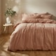 image 8 of Touch Of Linen - Seashell Pink - Duvet Cover Set (Includes 2 Pillowcases - 1 For Single) Pink | Seashell Pink | Double