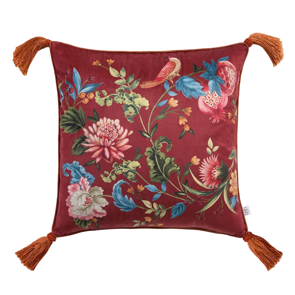 image 1 of D & D Bejewelled Filled Cushion Spice