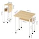image 3 of Levede Foldable Computer Desk Folding Table with Shelf Wheels for Small Space