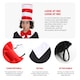 image 2 of Crazy Cat Costume Set - Hat, Gloves & Tail Black | 2XL