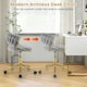 image 5 of COSTWAY 2Pcs Swivel Home Office Desk Chair Adjustable | Grey
