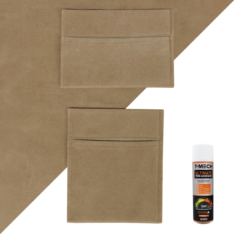 image 1 of Beige Van Carpet Lining, Storage Pouches & Adhesive Glue | Cream