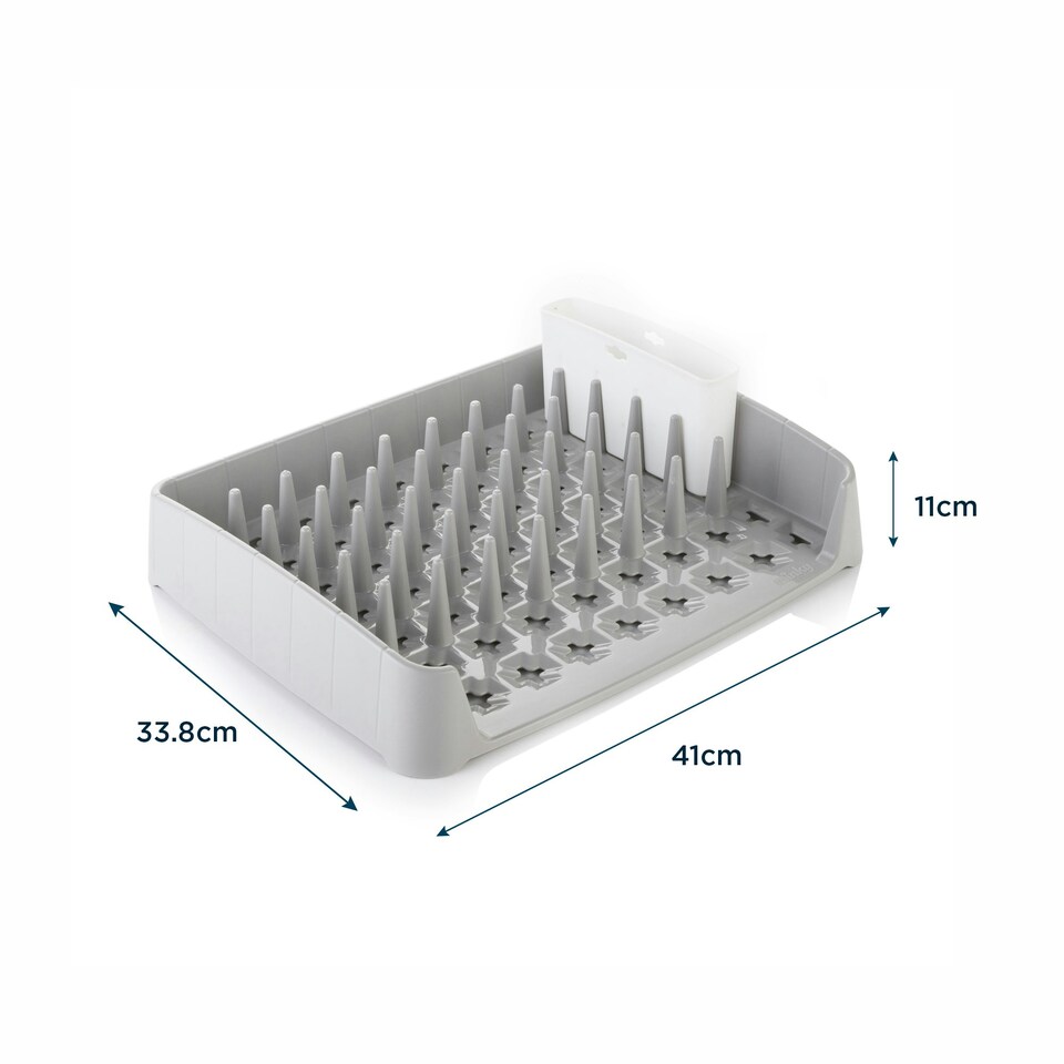 image 1 of Minky Dish Rack (Grey) & Caddy (White) Grey