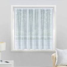 Hudson White Striped Net Panel 5 M x 183 cm Horizontal Stripe Base Design Pre Cut Net Panel