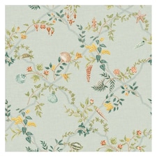 Holden Decor Odyssey Trellis Shell Wallpaper | Blue | Duck Egg Blue/Multicoloured | 1
