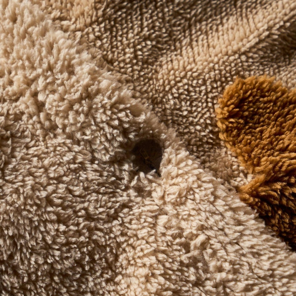 image 1 of OHS Tufted Gingerbread Man Teddy Sherpa Fleece Duvet Cover Set - Natural Brown | Natural | King