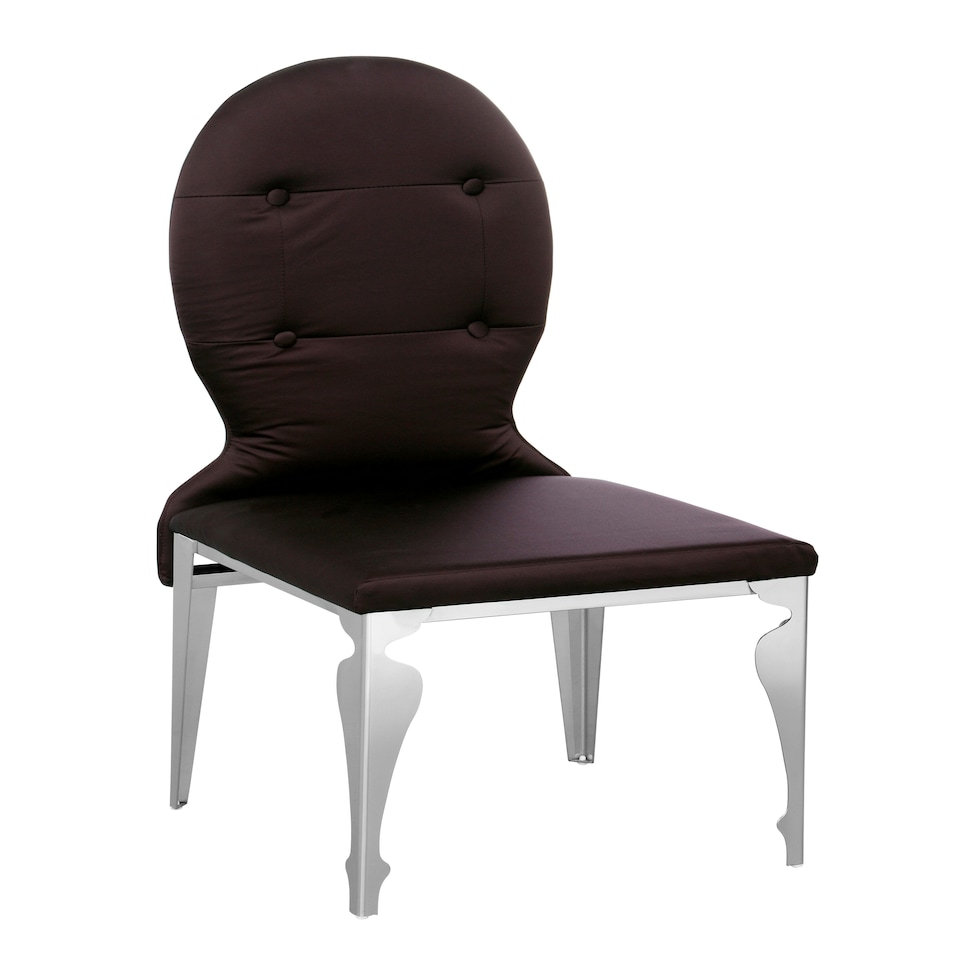image 1 of Interiors by Premier Purple Silk Dining Chair, Upholstered Dining Chair With High Back Rest, Modern Dining Chairs For Dining
