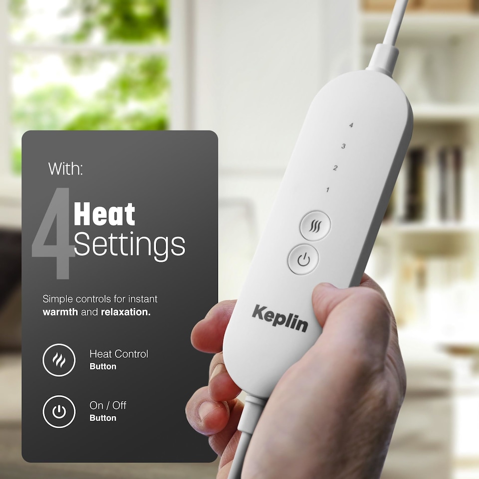 image 1 of Keplin Electric Foot Warmer with Adjustable Heat Settings and Timer