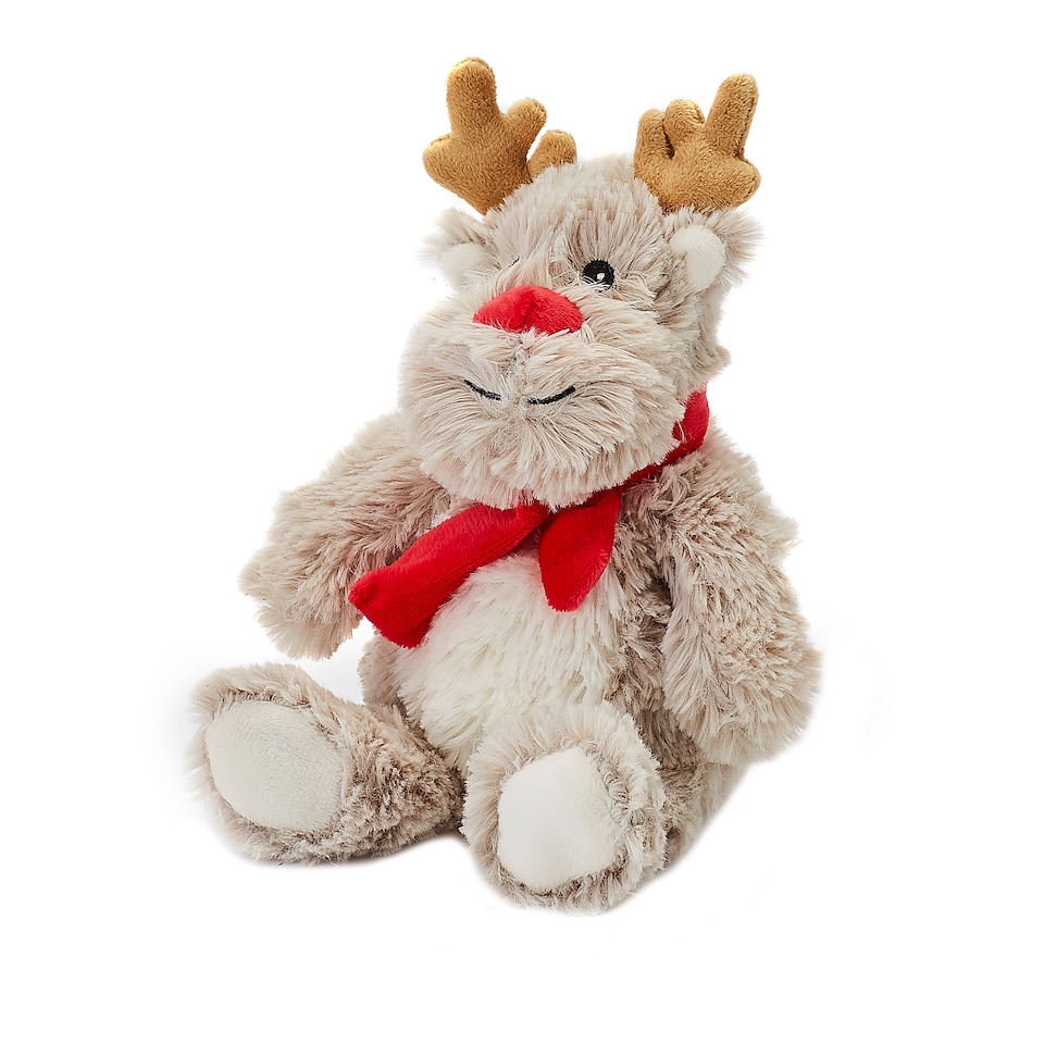 image 1 of Warmies Reindeer Junior Plush, Fully Heatable and Weighted Teddy Slightly Scented with Dried French Lavender, Chill in The Freezer or Heat in Microwave