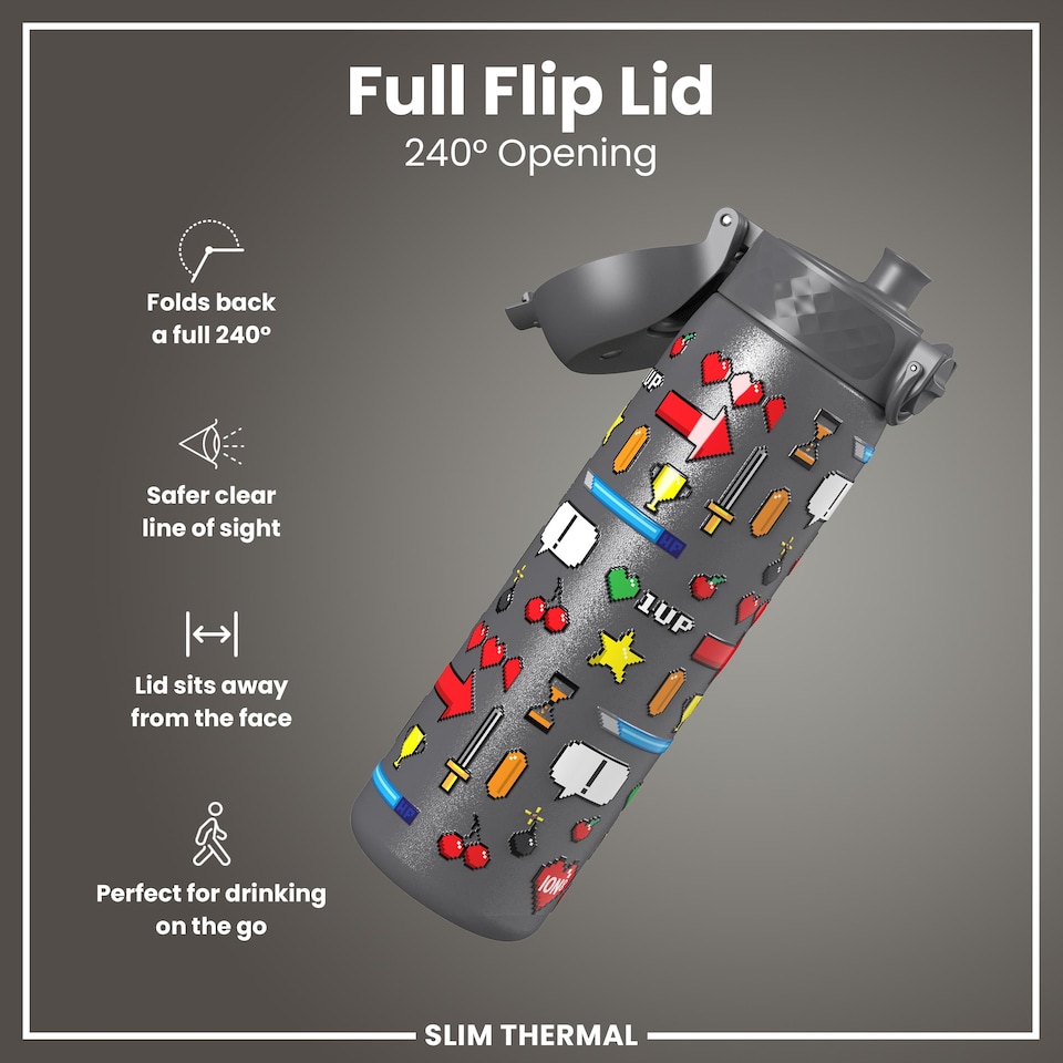 image 1 of Leak Proof Slim Water Bottle, Vacuum Insulated, 500ml (17oz)