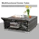 image 5 of Outsunny Rattan Garden Sofa Set Storage Table Wicker Patio Lounger 4-Seater Grey