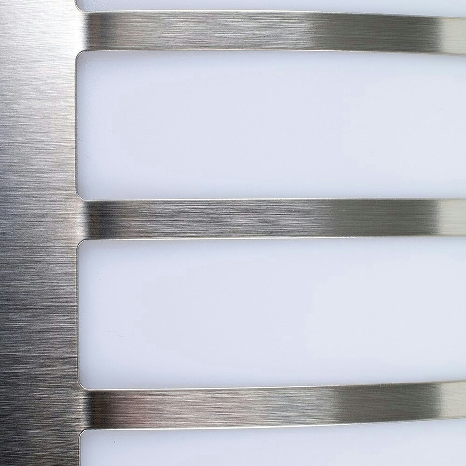 image 1 of ValueLights Medlock Bulkhead light Brushed Silver Bulkhead Light and E27 GLS LED 15W Cool White 6500K Bulb