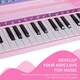 image 5 of HOMCOM 37 Key Musical Mini Piano Electrionic Keyboard Microphone Stool Pink | Pink