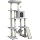 image 1 of Yaheetech Large Cat Tower with Hammock Scratching Posts Light Grey