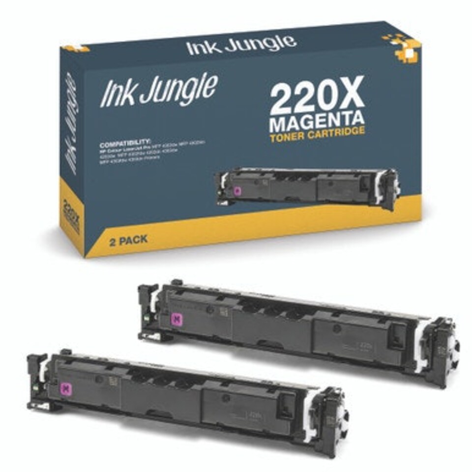 image 1 of 2x Compatible HP 220X Magenta Toner Cartridge Pink