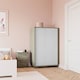 image 3 of URBNLIVING 2 Sliding Door Wardrobe 120cm Freestanding Unit | Multi | Oak Carcass + White Doors | 1