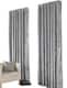image 1 of Euphoria Crushed Velvet Fully Lined Eyelet Curtains - Grey - 168x183cm | Grey