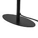 image 4 of Modern Designer Oval Table Lamp in Matte Black with Off-White Fabric Shade | Black