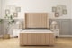 image 1 of Sloomy Hargrave Pebble Plush Bed Frame With 50"  Upholstered Wingback Headboard 2'6 Small Single