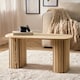 image 7 of OHS Ribbed Curved Home Furniture Living Room Decor Coffee Table White | White Marble
