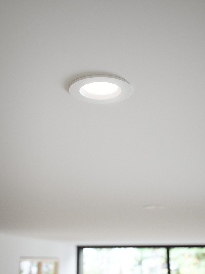 image 1 of Nordlux Tiaki Indoor Downlight White Plastic Intergrated LED  2-Level Dimming - Mains Powered, IP65