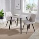 image 1 of Aspen Tapered Legs Square Dining Table with 2 Diamond Stitch Dining Chairs - Grey Oak/Black/Natural - Flat Packed Grey