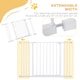 image 3 of PawHut Pressure Fitted Pet Dog Safety Gate Metal Fence 76 cm Tall, White