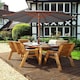 image 1 of Six Seater Rectangular Table Set with Cushion - W290 x D245 x H98 - Fully Assembled - Grey