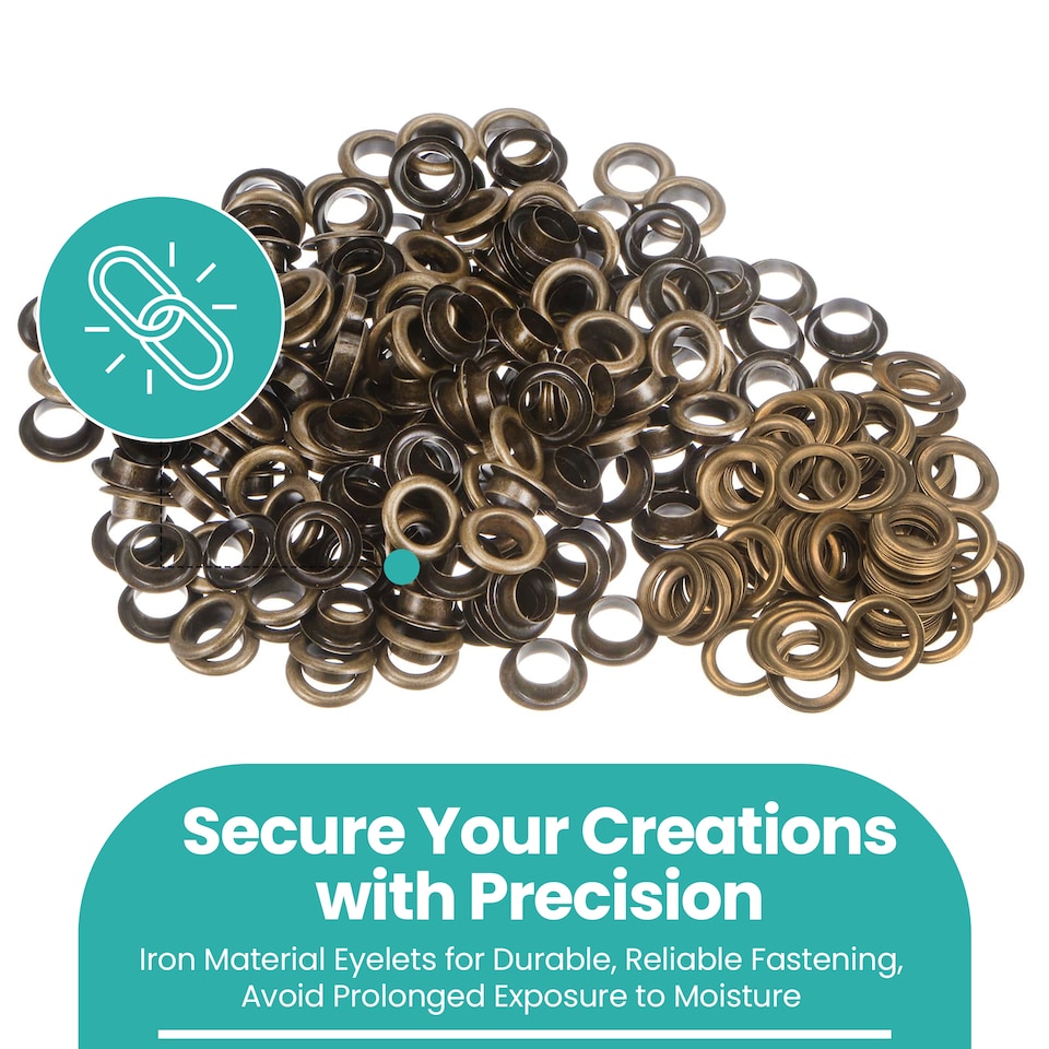 image 1 of 16mm Eyelets with Washers Durable Iron Grommets for DIY Project-50pcs