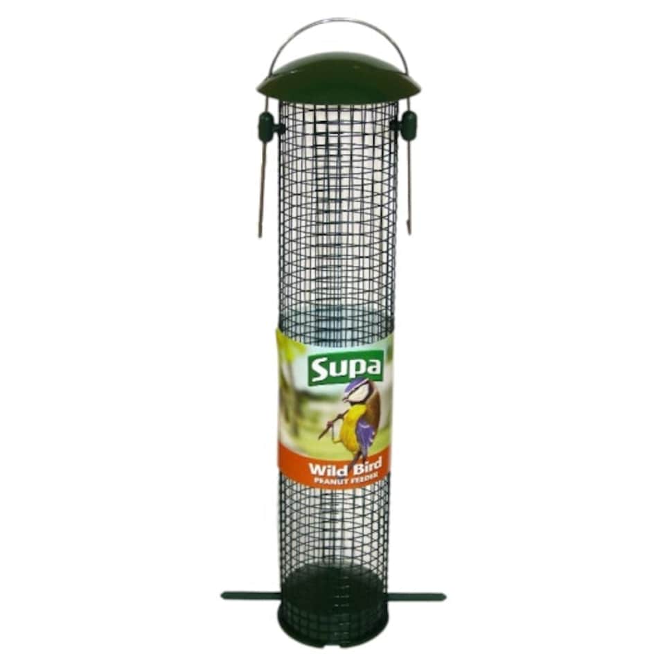 Supa Plastic Peanut Feeder Open Base Green 30cm (12 Inch) - Pack of 10