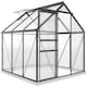 image 1 of Outsunny Polycarbonate Walk-in Garden Greenhouse w/ Sliding Door Grey | Grey | Grey, Clear | 1