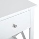 image 8 of HOMCOM 55cm End Side Table w/ Drawer Shelf Home Storage Furniture White