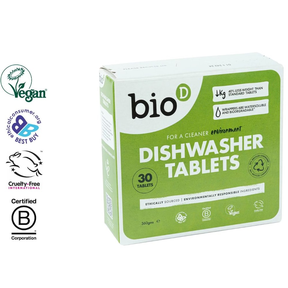 image 1 of Bio-D Dishwasher Tablets 30 Tablets