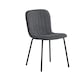 image 5 of Set of 6 Teddy Faux Fur Stitched Design Dining Chairs Dark Grey Bella by MCC