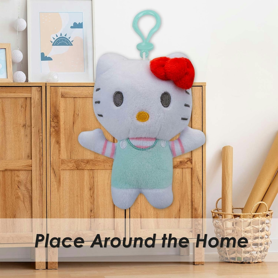 image 1 of Hello Kitty Soft Toy Plush Blue Cute Character Plush Huggable Cuddly 12cm Blue