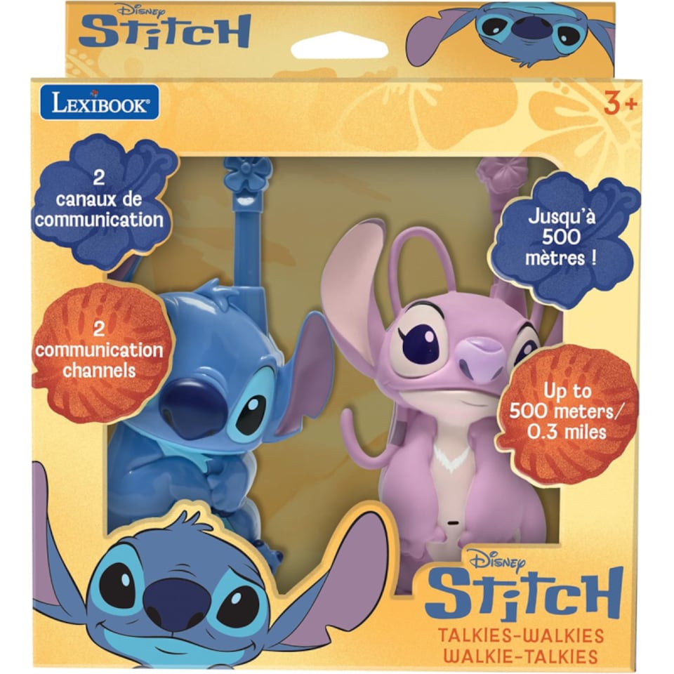 image 1 of Lexibook TW18D1 3D Disney Stitch & Angel Walkie-Talkies 500M
