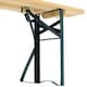 image 4 of Living and Home Foldable Wooden Height Adjustable Garden Dining Table Set - Green Frame & Natural Table Finish Brown