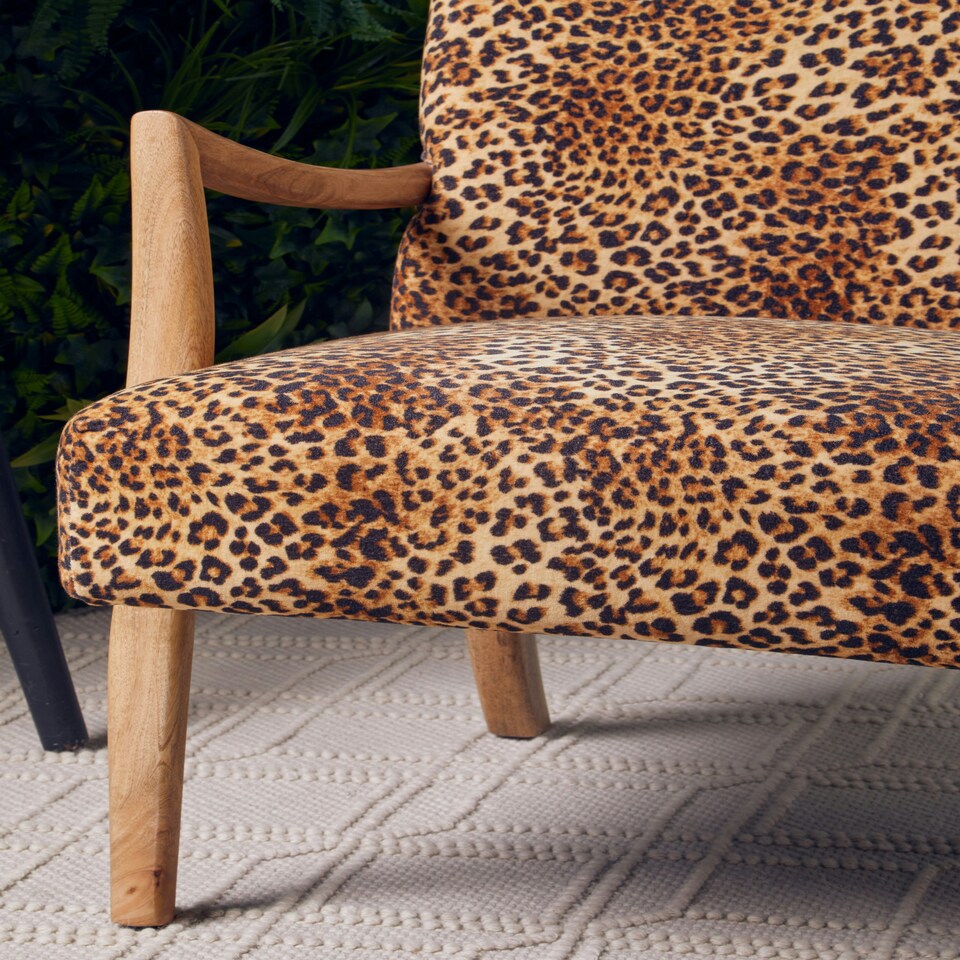 image 1 of Interiors by Premier Cefena Leopard Print Chair Brown