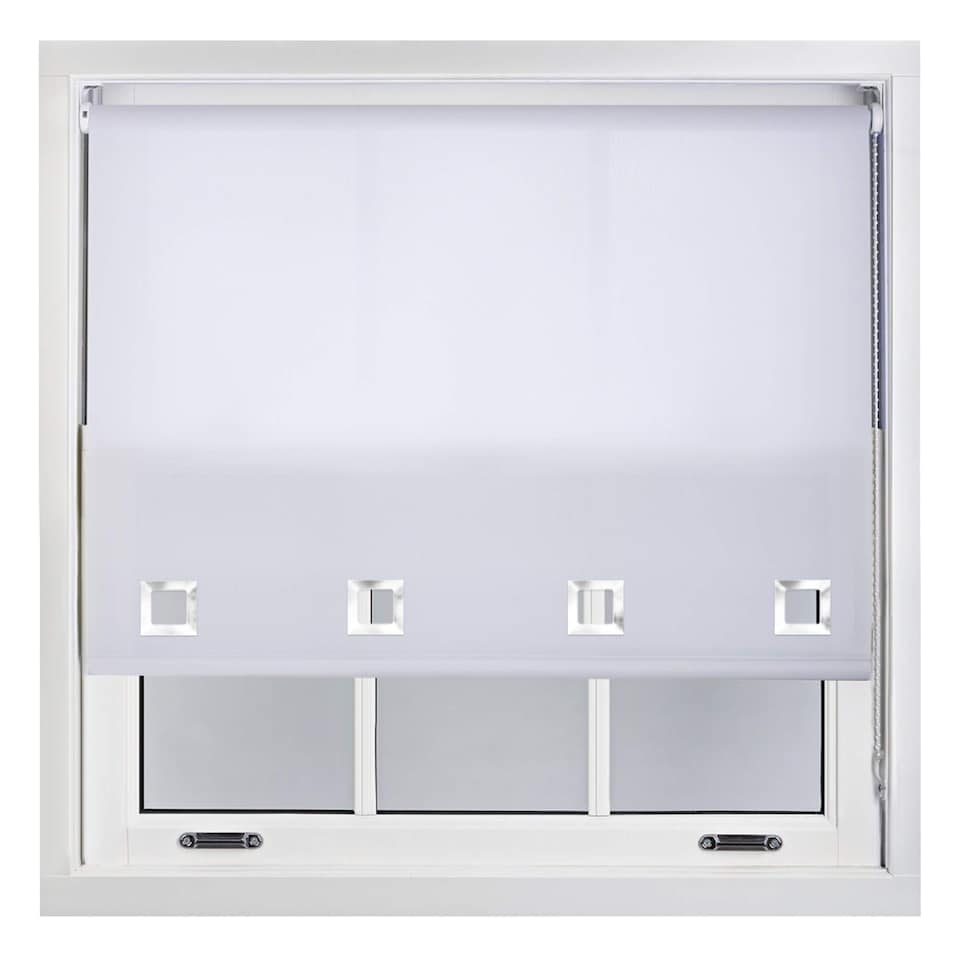 image 1 of FURNISHED Daylight Roller Blinds with Large Eyelets Made to Measure | White | White