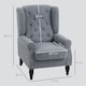 image 7 of HOMCOM Accent Armchair Home Furniture Retro Tufted Club Fabric Grey Grey