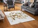 image 2 of Golden Flower Print Designer Rug | Multi