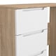image 5 of Lucca 3 Drawer Vanity in White Gloss & Bardolino Oak (Ready Assembled) | White | White Gloss & Bardolino Oak