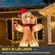 image 4 of HOMCOM 8ft Christmas Inflatable Gingerbread Man Lighted Indoor Outdoor Décor